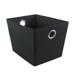 2342103 14 X 10 In. Fabric Bin, Black With Polka Dots - Case Of 12