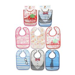2342668 Plastic Baby Bib, Assorted Style - Case Of 80 - Pack Of 3