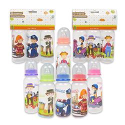 2342720 8 Oz Baby Bottle With Silicone, Assorted Color - Case Of 24 - Pack Of 3