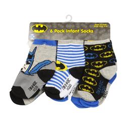 2342670 Batman Infant Socks - 12-24 Months - Case Of 96 - Pack Of 6