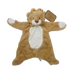 2342714 16 In. Lion Flattie Baby Toy With Crinkle & Rattle, Light Brown - Case Of 24