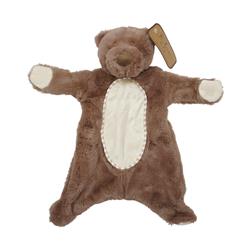 2342715 16 In. Bear Flattie Baby Toy With Crinkle & Rattle, Brown - Case Of 24