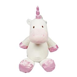 2342723 20 In. Baby Unicorn Pram Toy With Rattle, White & Pink - Case Of 12