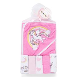 2343212 30 X 40 In. Baby Hooded Towel Plus Washcloths - Pegasus - Case Of 48 - Pack Of 5