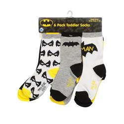 2342672 Batman Toddler Boys Socks - Size 4t-5t - Case Of 96 - Pack Of 6