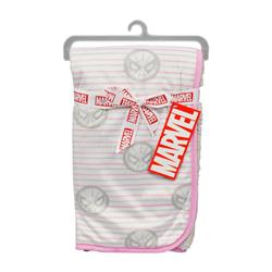2345274 Marvel Stripped Baby Blanket - Pink & Grey - Case Of 24