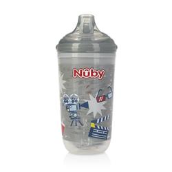 2346683 10 Oz Insulated Light-up No Spill Sippy Cup, Grey Movies - Case Of 24