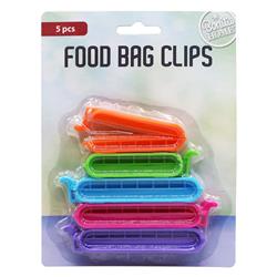 2362950 Food Bag Clip Sets, Assorted Colors - 5 Piece - Case of 96