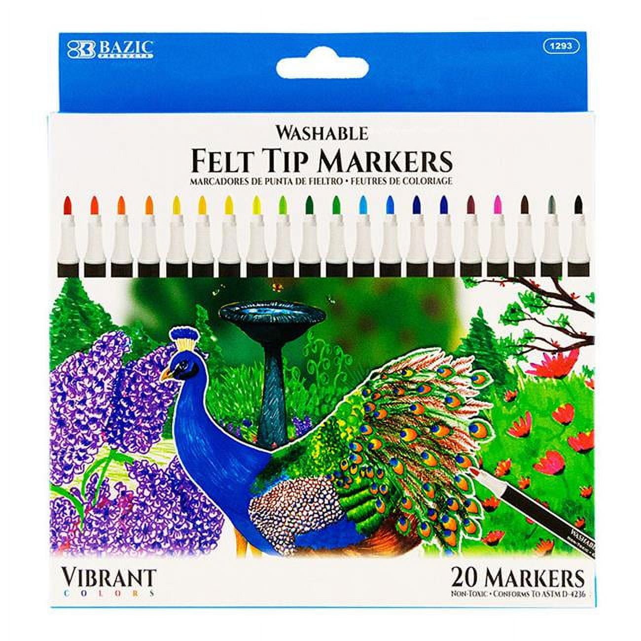 UPC 785704645213 product image for 2366775 Washable Felt Tip Markers, Assorted Color - 20 per Pack - Pack of 72 | upcitemdb.com