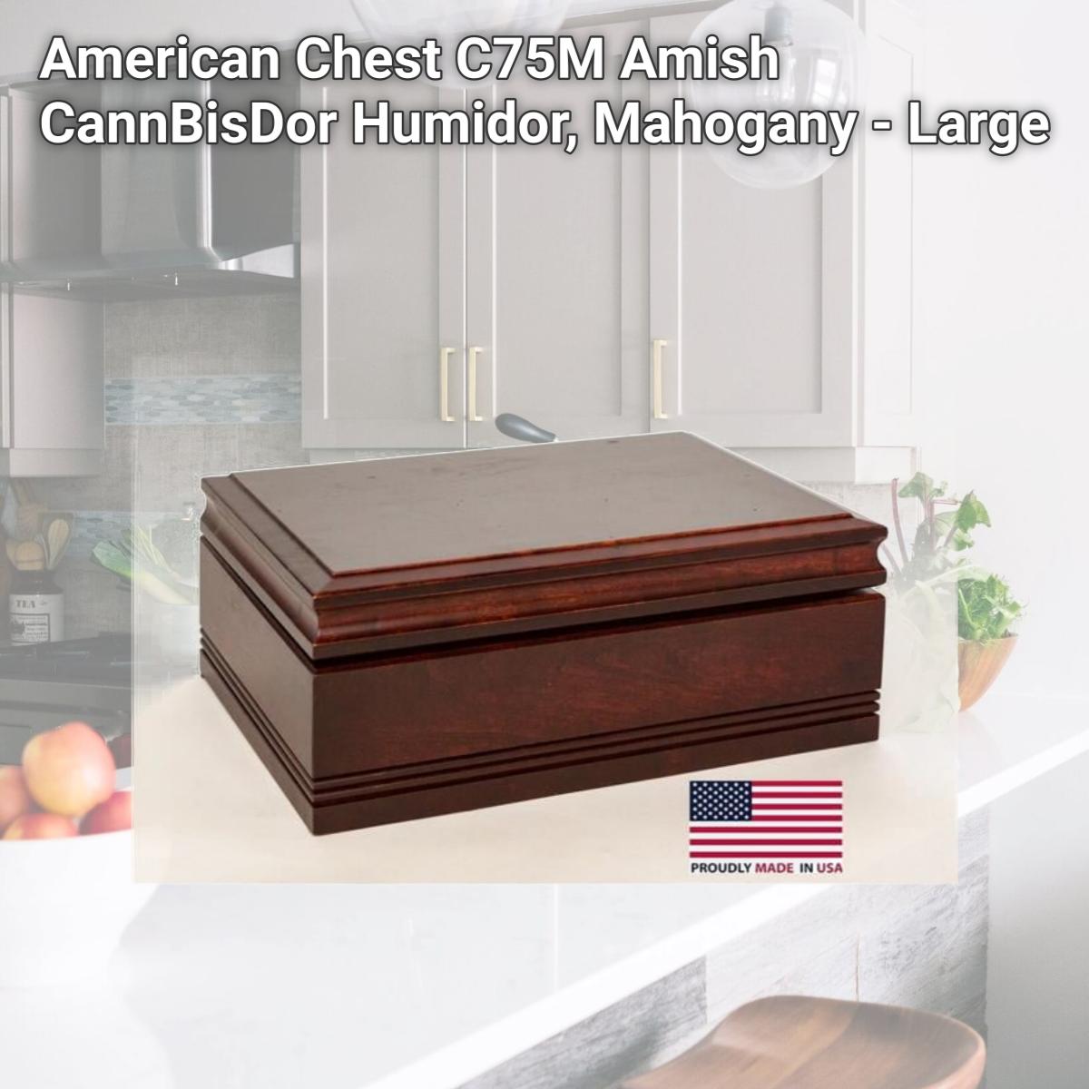 Picture of American Chest C75M Amish CannBisDor Humidor, Mahogany - Large