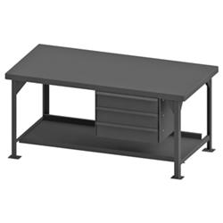 HDWB36723DR95 34 in. Heavy Duty Workbench, Gray - 12000 lbs