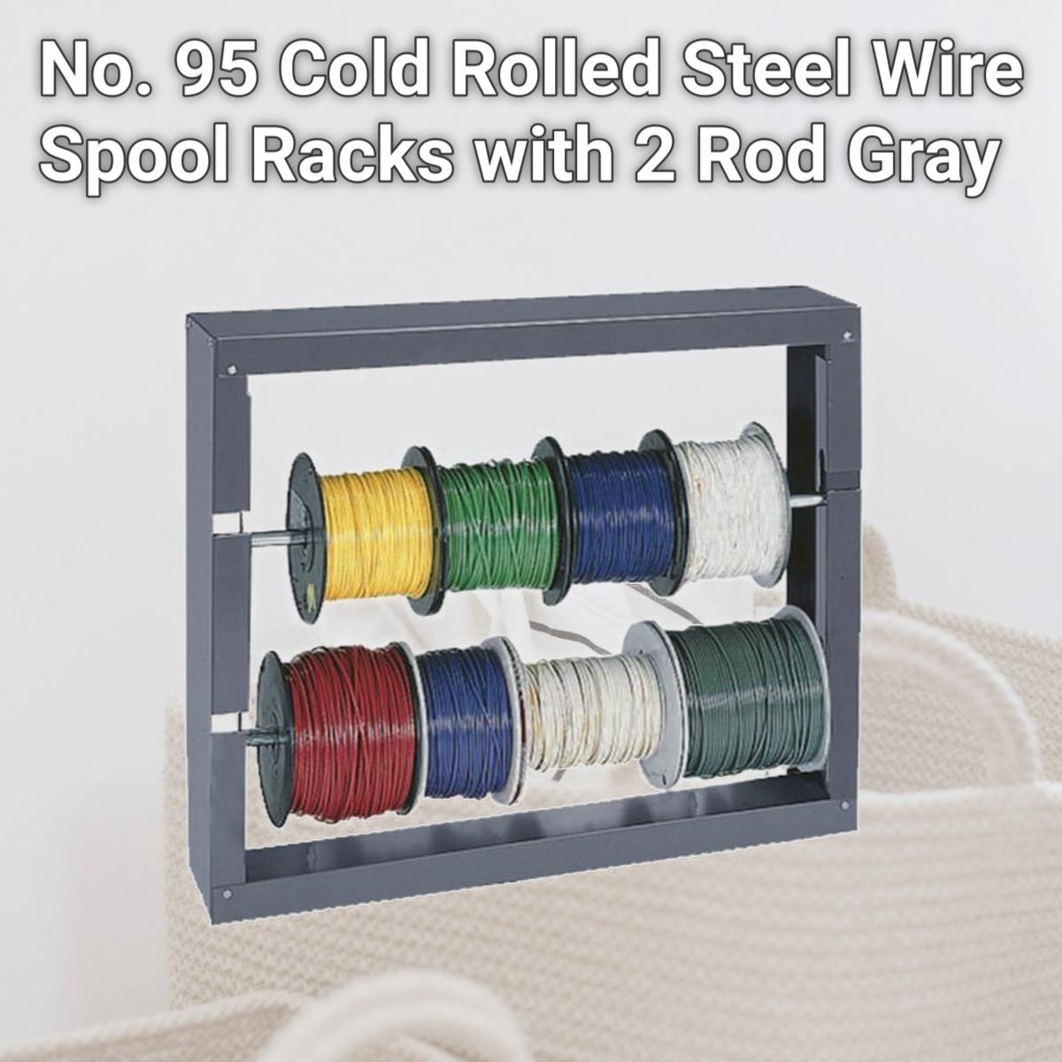 Picture of Durham 384-95 No. 95 Cold Rolled Steel Wire Spool Racks with 2 Rod, Gray