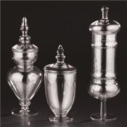 40021 9 X 4 In. Glass Jar With Lid Set, Clear