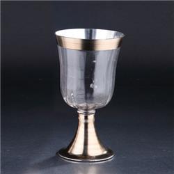 40083 11.5 X 6.5 In. Glass Hurricane Candle Holder, Silver