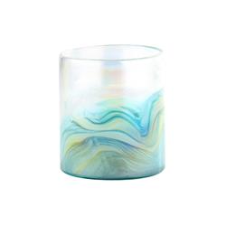 6.5 X 6 In. Glass Vase, Green