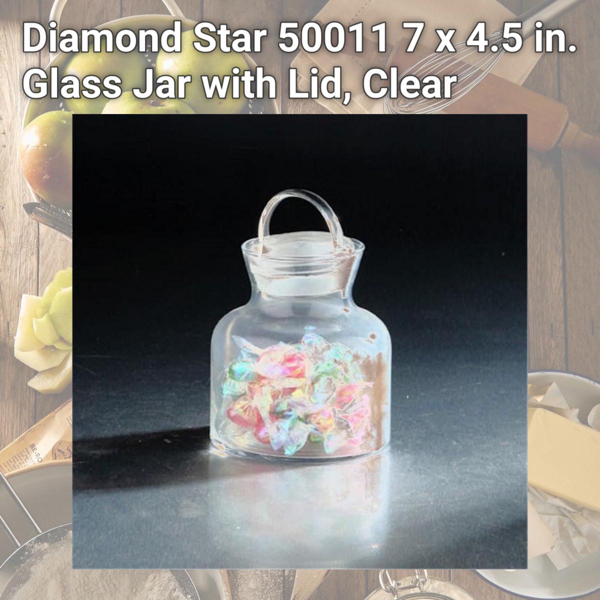 Picture of Diamond Star 50011 7 x 4.5 in. Glass Jar with Lid, Clear