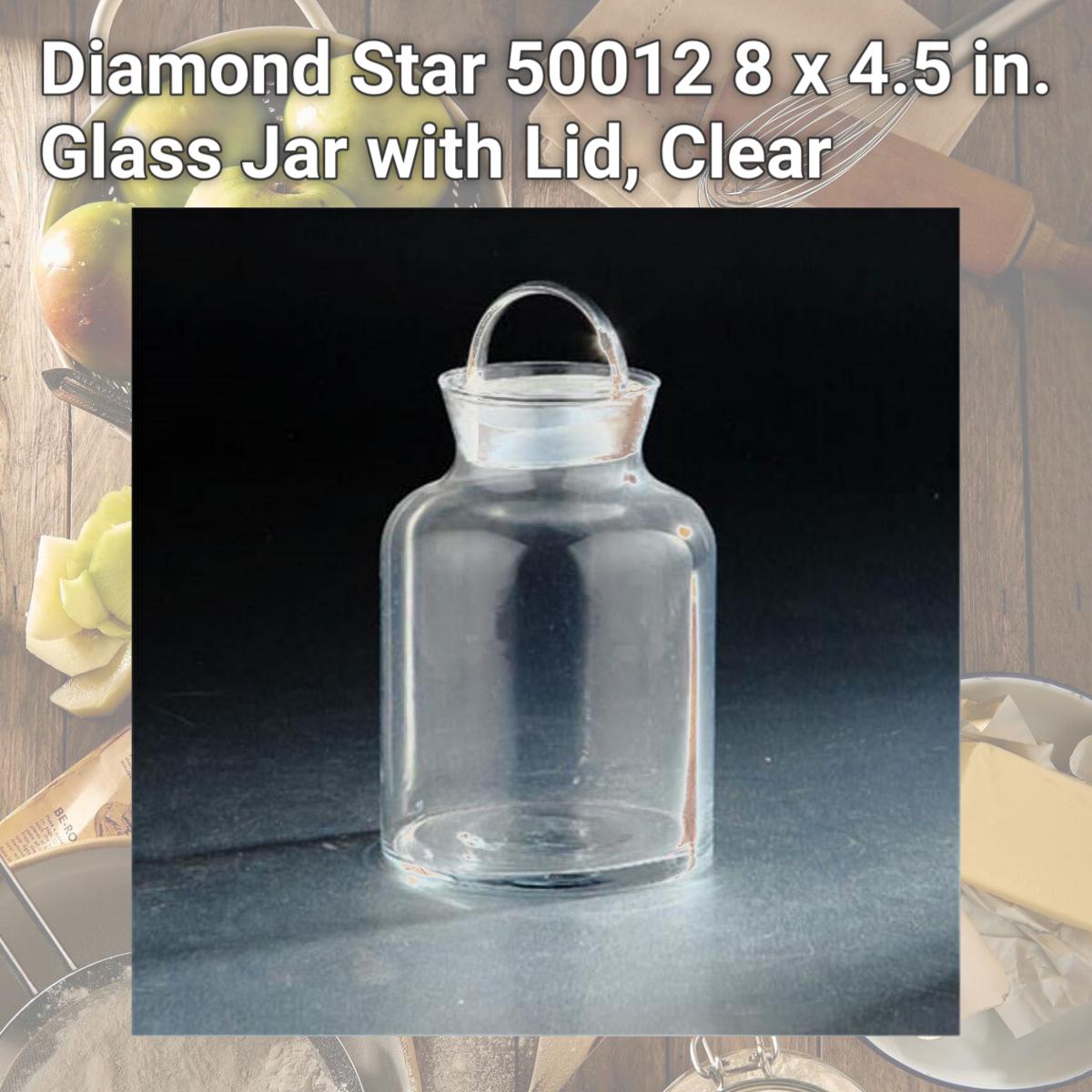Picture of Diamond Star 50012 8 x 4.5 in. Glass Jar with Lid, Clear