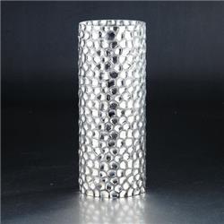 12 X 4.5 In. Glass Vase, Silver