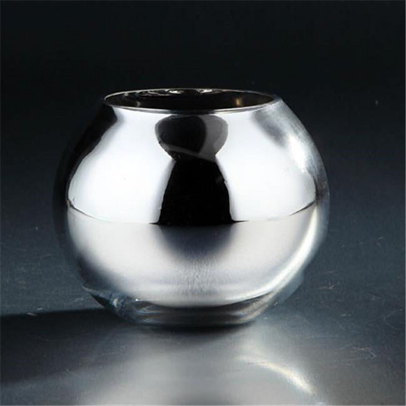 4.5 X 6 In. Glass Vase, Silver