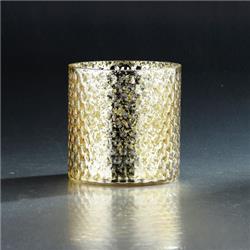57174 4 .5 X 4.5 In. Glass Candle Holder, Gold