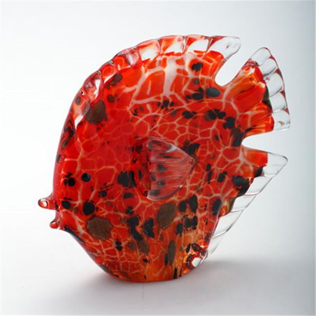 58017 6.5 X 3 X 7.5 In. Glass Fish, Red