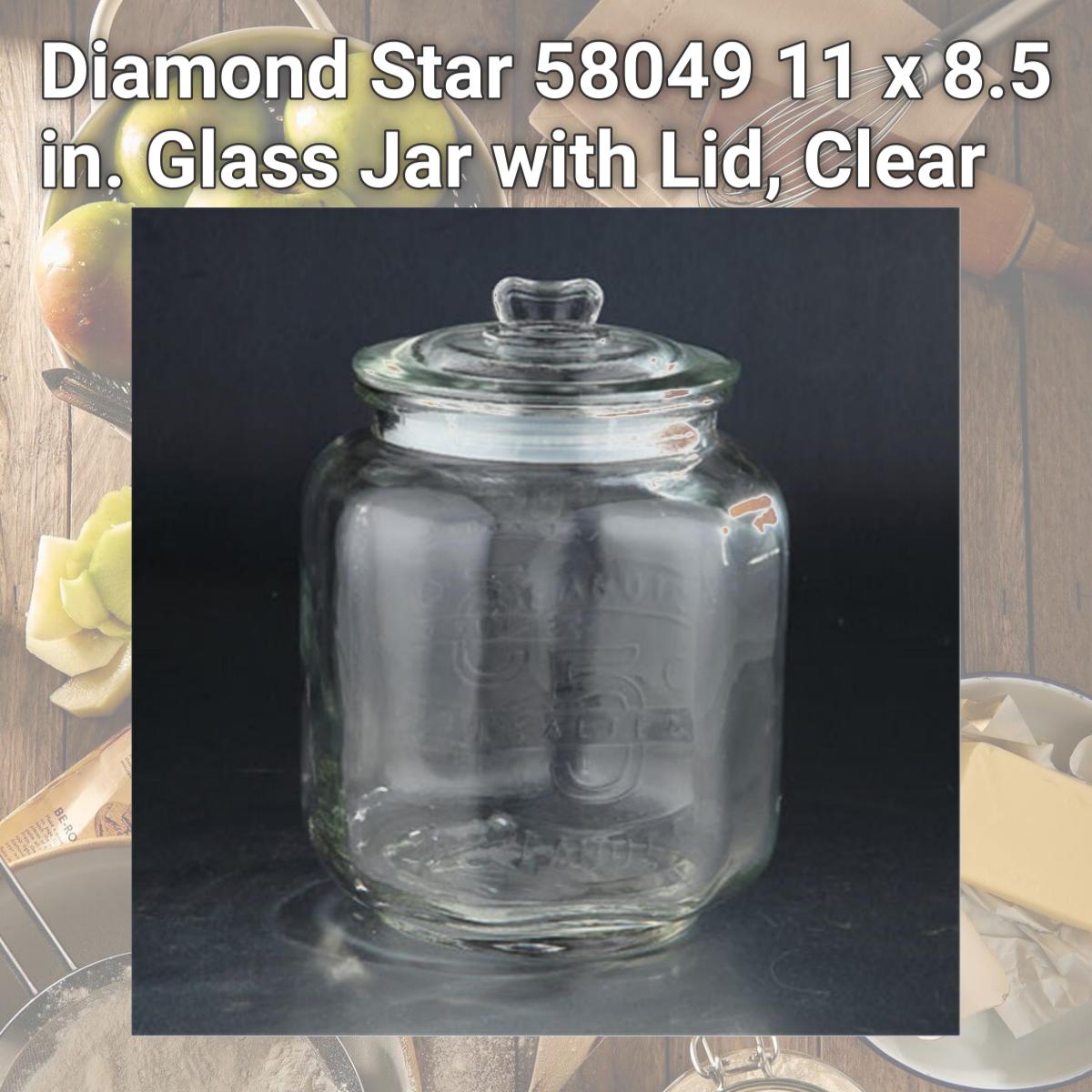 Picture of Diamond Star 58049 11 x 8.5 in. Glass Jar with Lid, Clear
