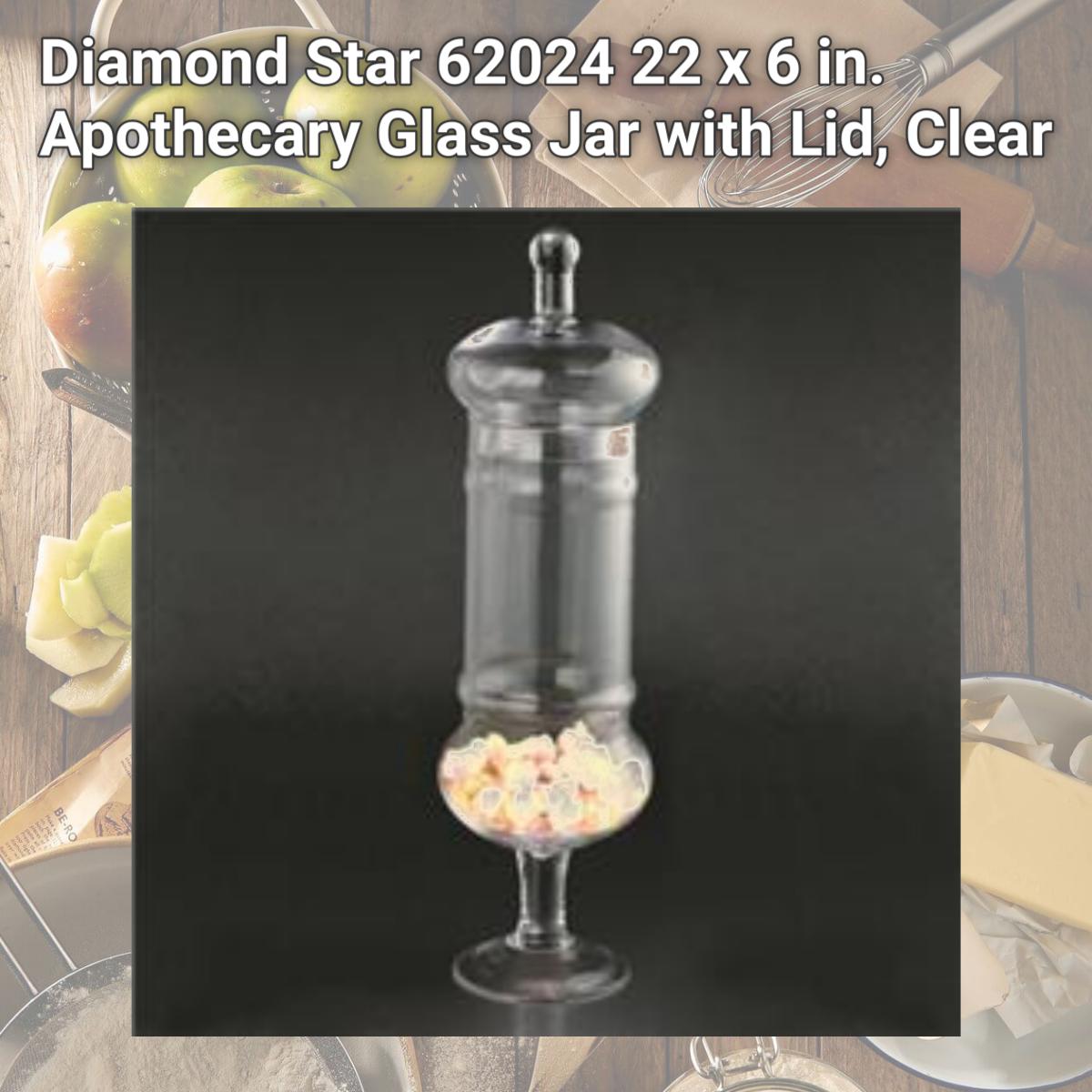 Picture of Diamond Star 62024 22 x 6 in. Apothecary Glass Jar with Lid, Clear