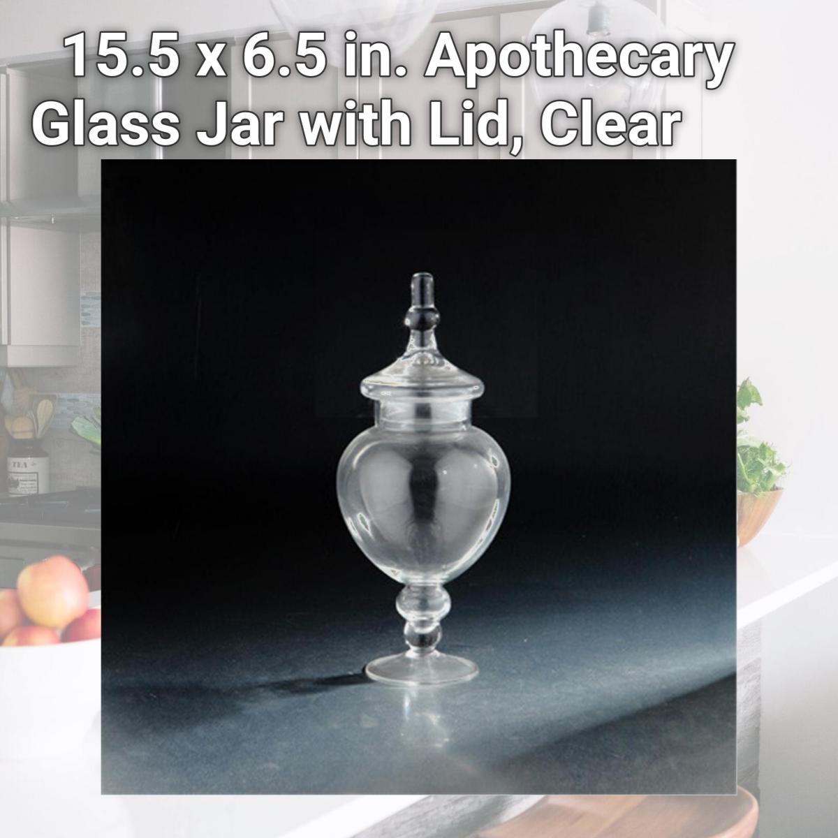 Picture of Diamond Star 63004 15.5 x 6.5 in. Apothecary Glass Jar with Lid, Clear