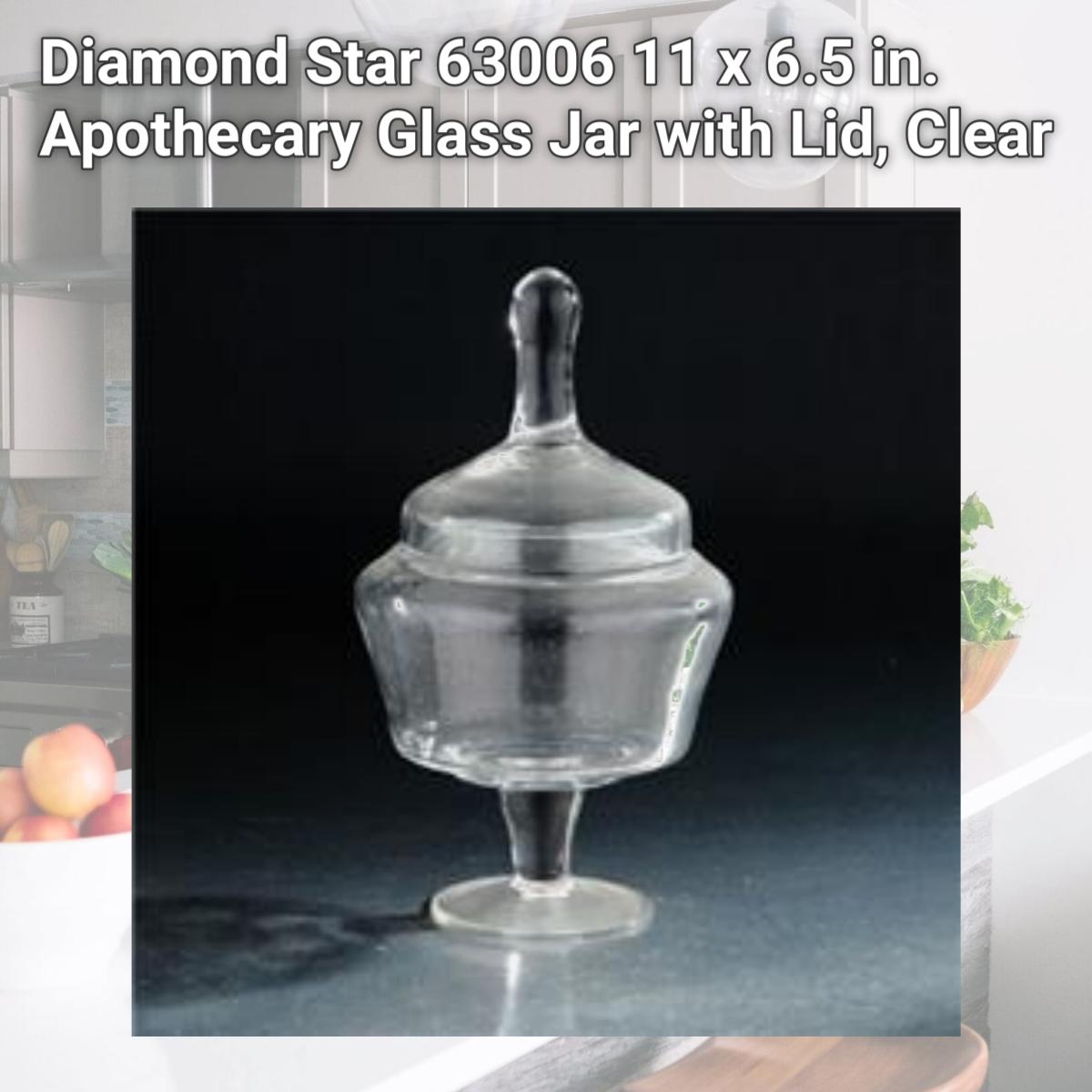 Picture of Diamond Star 63006 11 x 6.5 in. Apothecary Glass Jar with Lid, Clear