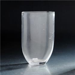 12 X 3.5 X 8 In. Tapered Oval Glass Vase, Clear