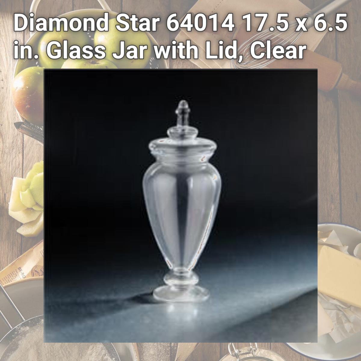Picture of Diamond Star 64014 17.5 x 6.5 in. Glass Jar with Lid, Clear