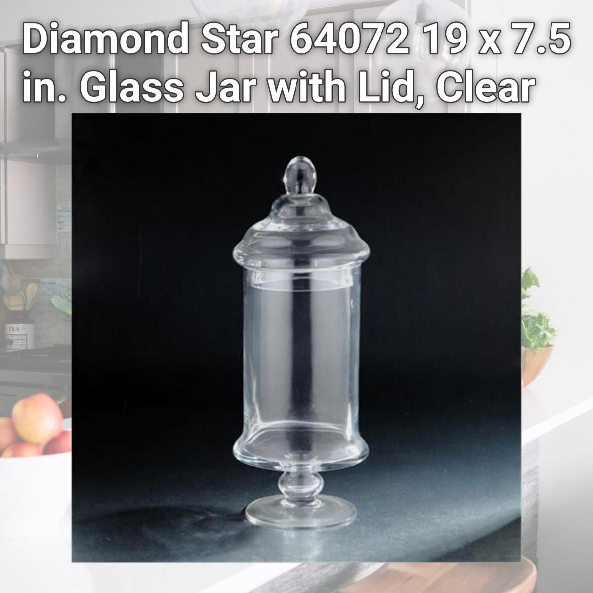 Picture of Diamond Star 64072 19 x 7.5 in. Glass Jar with Lid, Clear