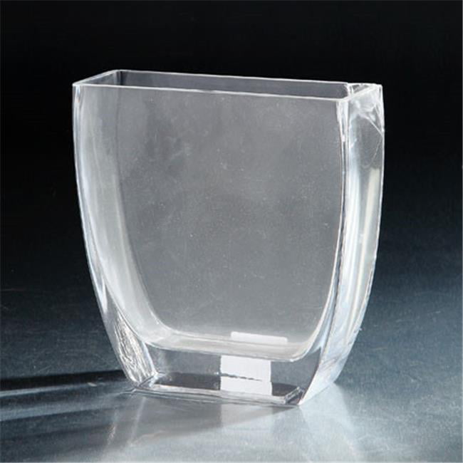7 X 2.5 X 7 In. Tapered Rectangular Vase, Clear
