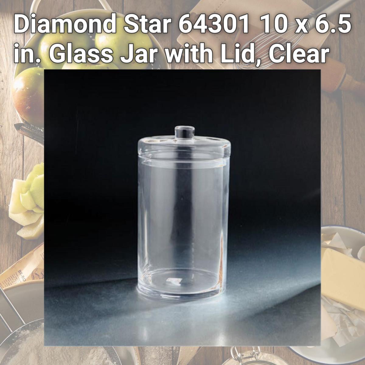 Picture of Diamond Star 64301 10 x 6.5 in. Glass Jar with Lid, Clear