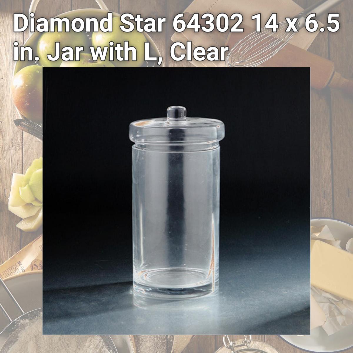 Picture of Diamond Star 64302 14 x 6.5 in. Jar with L, Clear