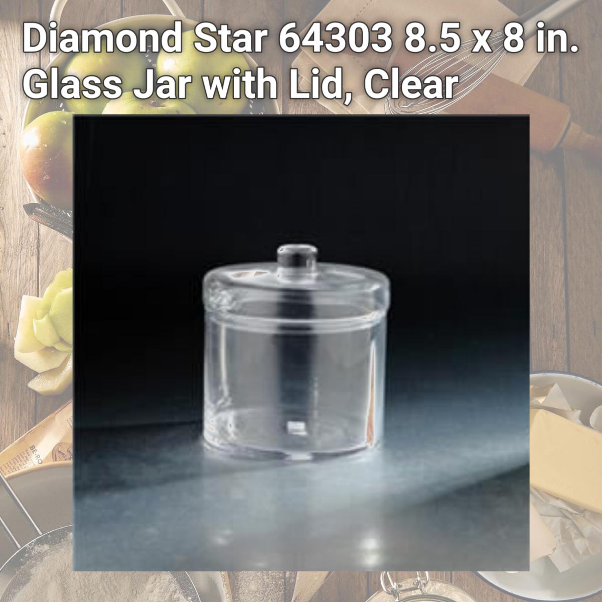Picture of Diamond Star 64303 8.5 x 8 in. Glass Jar with Lid, Clear