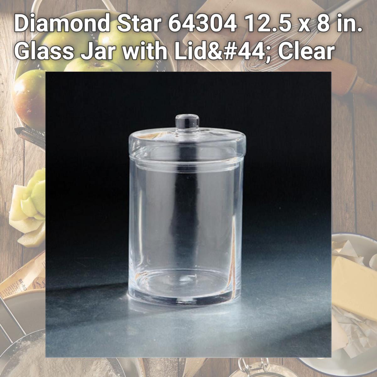Picture of Diamond Star 64304 12.5 x 8 in. Glass Jar with Lid, Clear