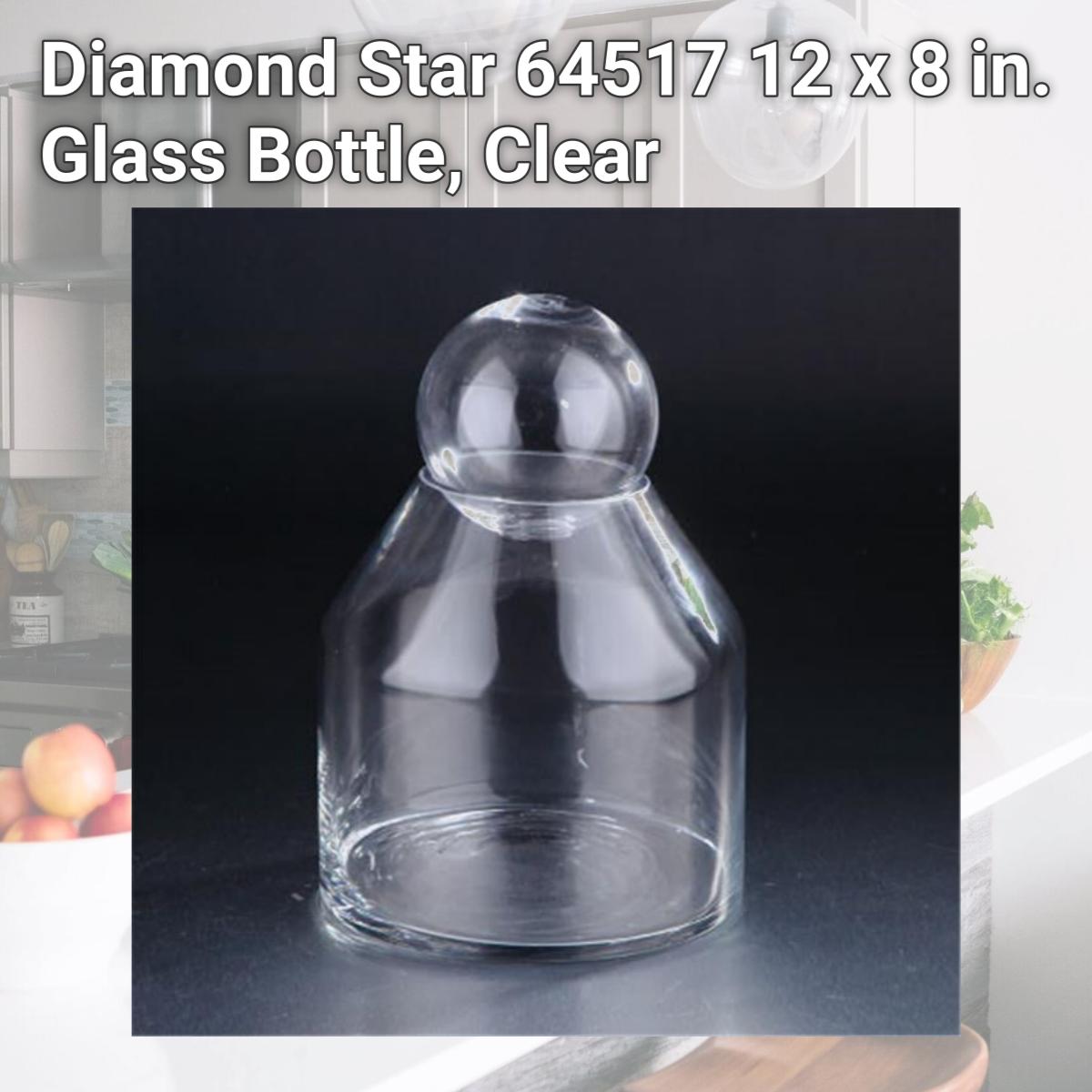 Picture of Diamond Star 64517 12 x 8 in. Glass Bottle, Clear