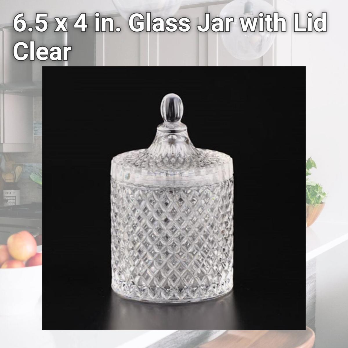 Picture of Diamond Star 68184 6.5 x 4 in. Glass Jar with Lid, Clear