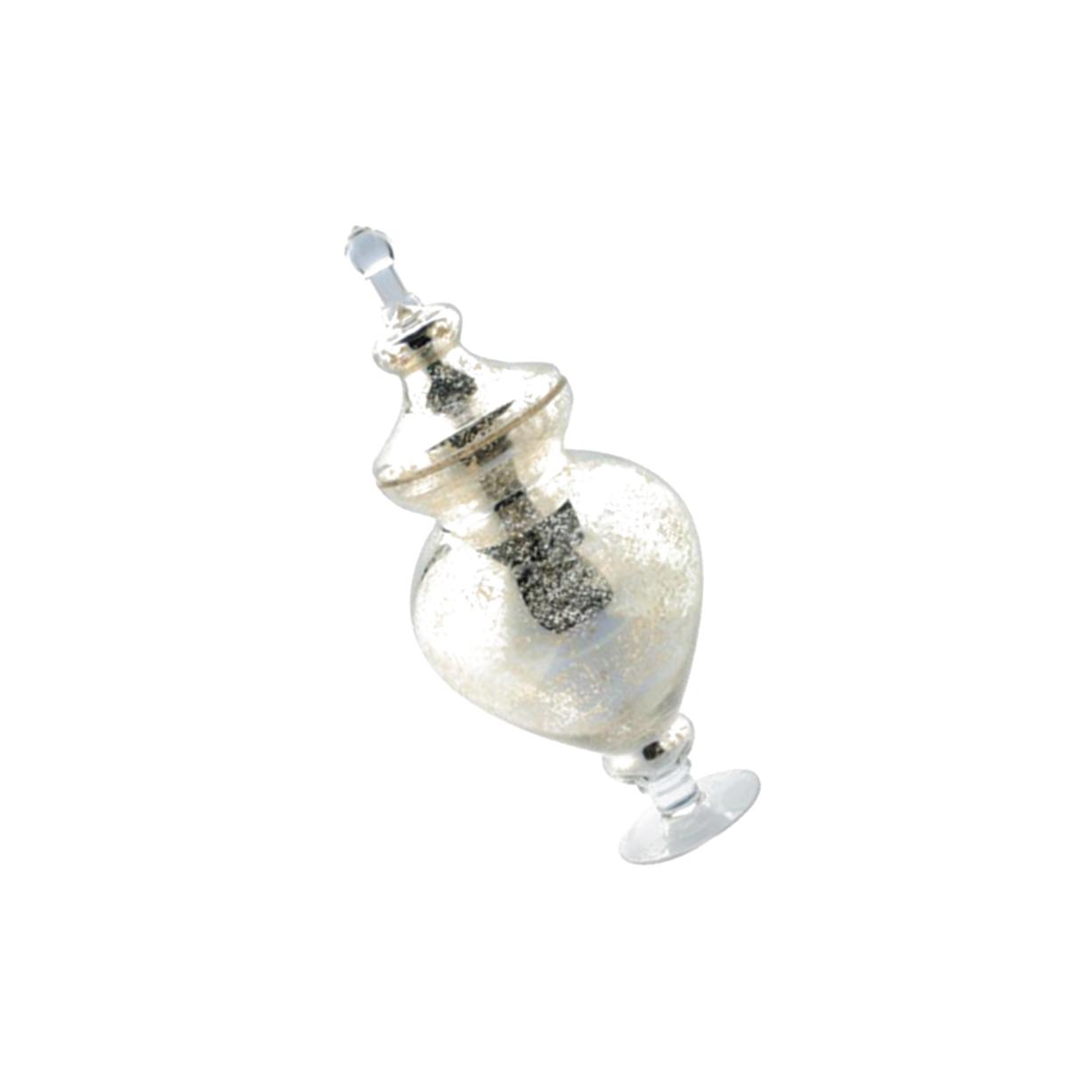 Picture of Diamond Star 69074S 21 x 9 in. Glass Silver Metallic Apothecary Jar, Silver