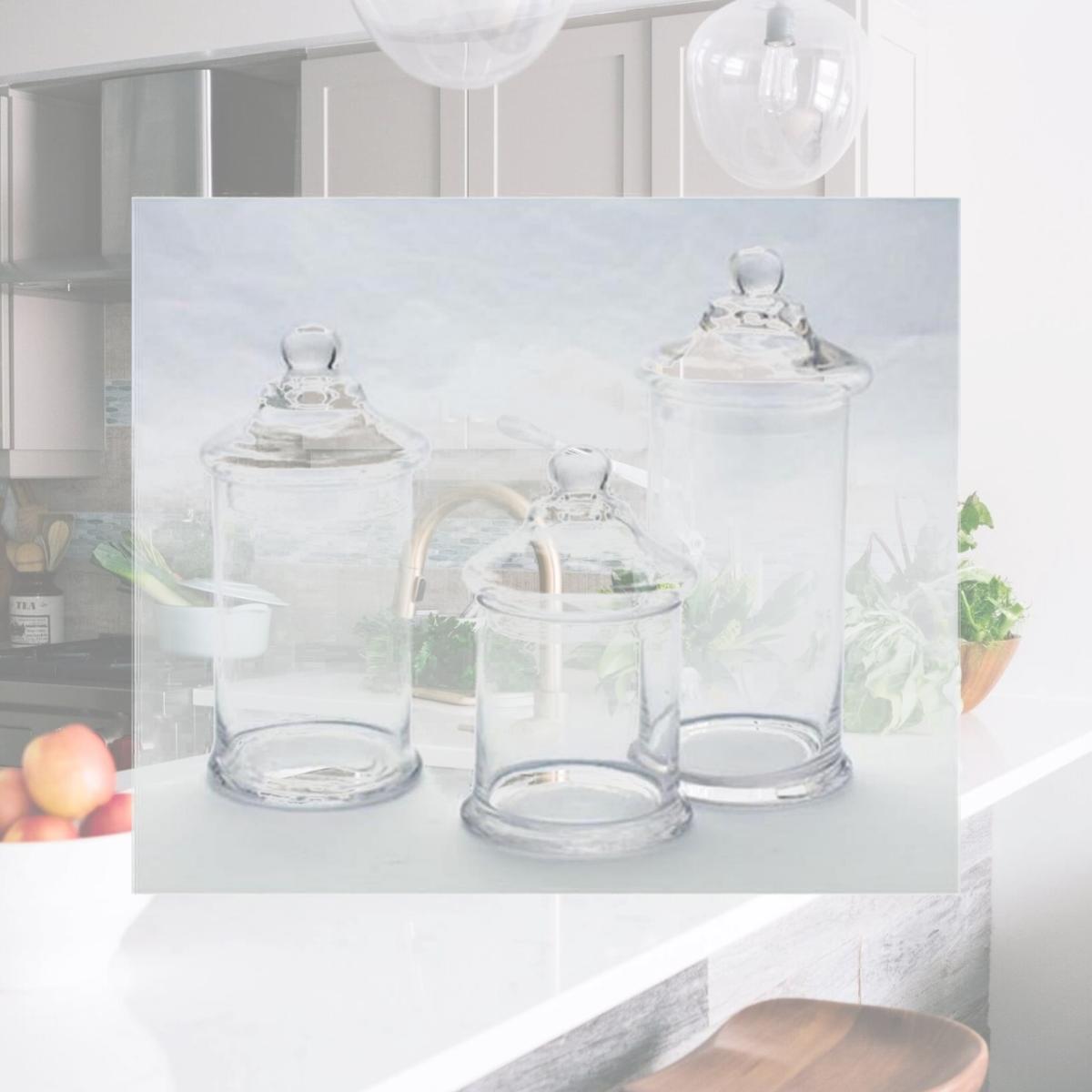 Picture of Diamond Star 74003 11 x 5 in. Glass Jar with Lid Set, Clear