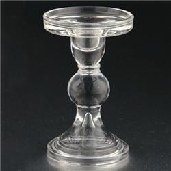 74102 5.5 X 3.5 In. Glass Candle Holder, Clear