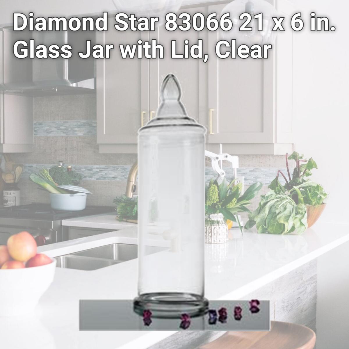 Picture of Diamond Star 83066 21 x 6 in. Glass Jar with Lid, Clear