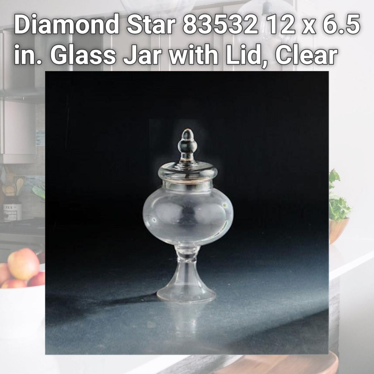Picture of Diamond Star 83532 12 x 6.5 in. Glass Jar with Lid, Clear