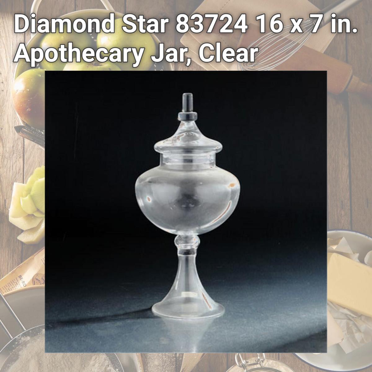 Picture of Diamond Star 83724 16 x 7 in. Apothecary Jar, Clear