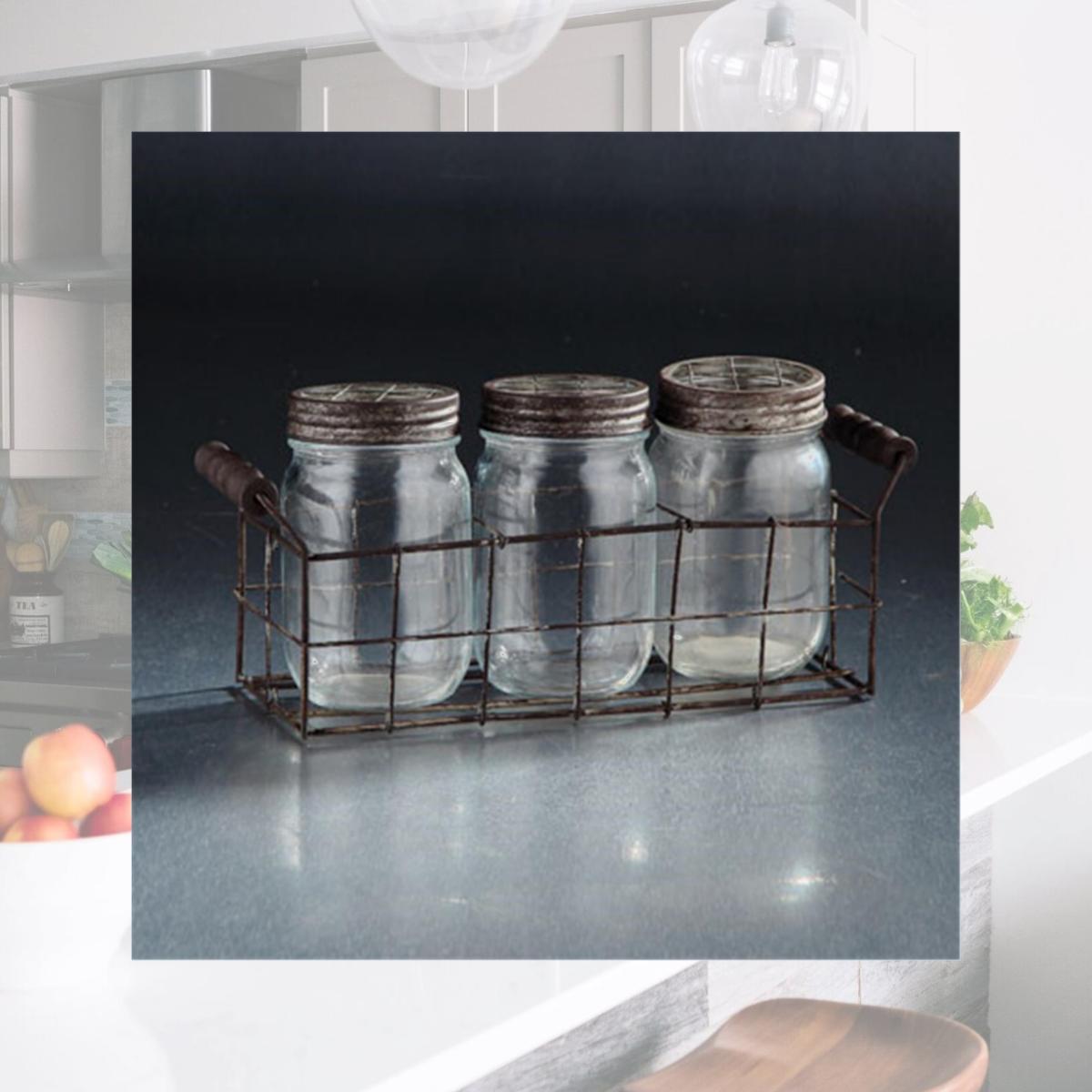 Picture of Diamond Star 94019 12 x 3.5 x 5.5 in. Glass Jar with Lid Set, Clear