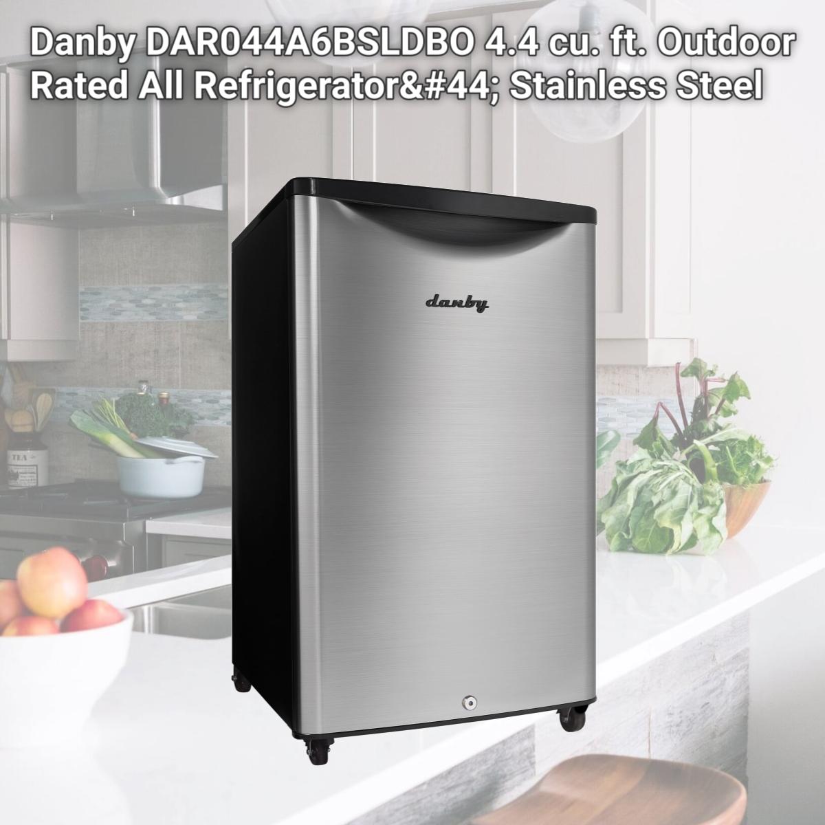 Picture of Danby DAR044A6BSLDBO 4.4 cu. ft. Outdoor Rated All Refrigerator, Stainless Steel