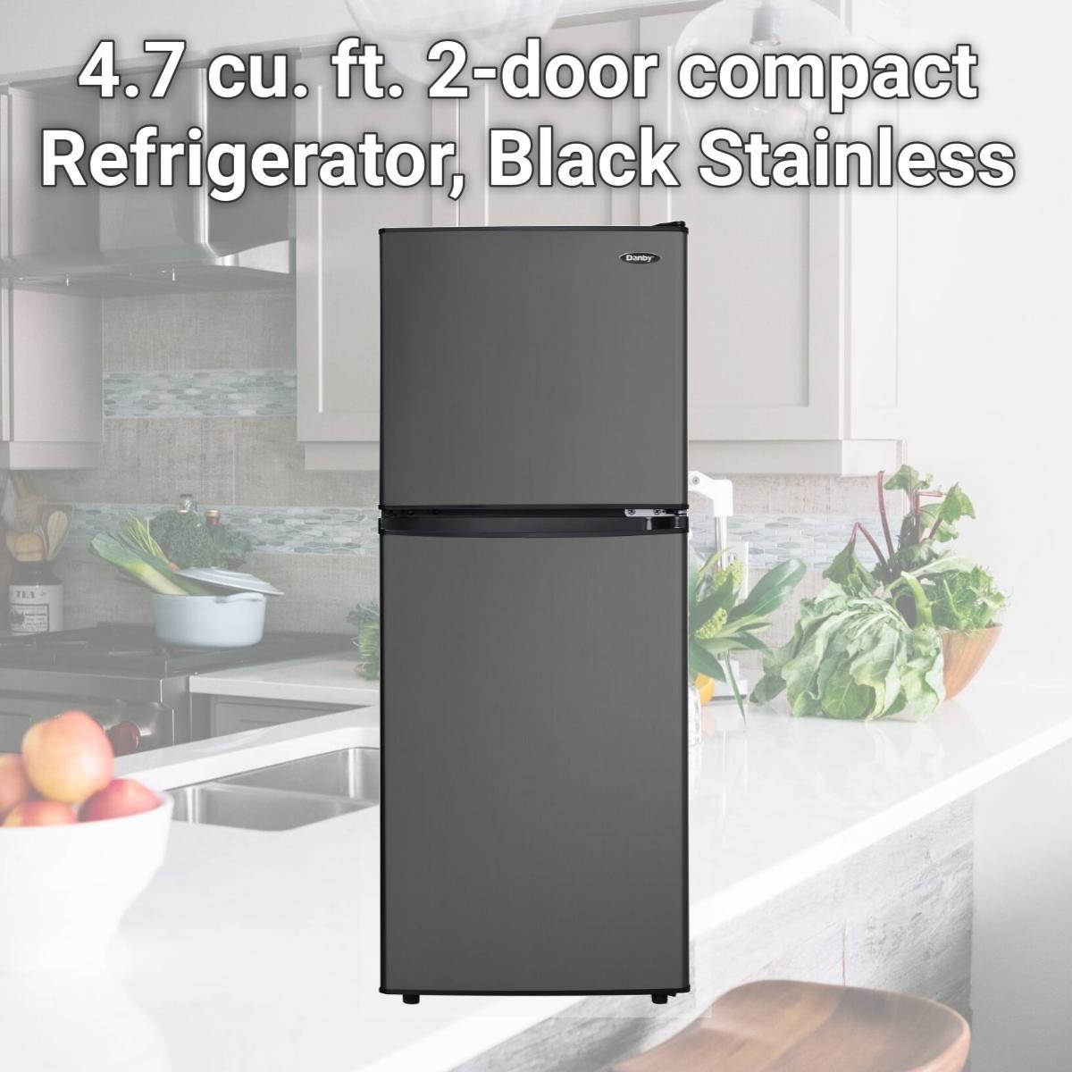 Picture of Danby DCR047A1BBSL 4.7 cu. ft. 2-door compact Refrigerator, Black Stainless
