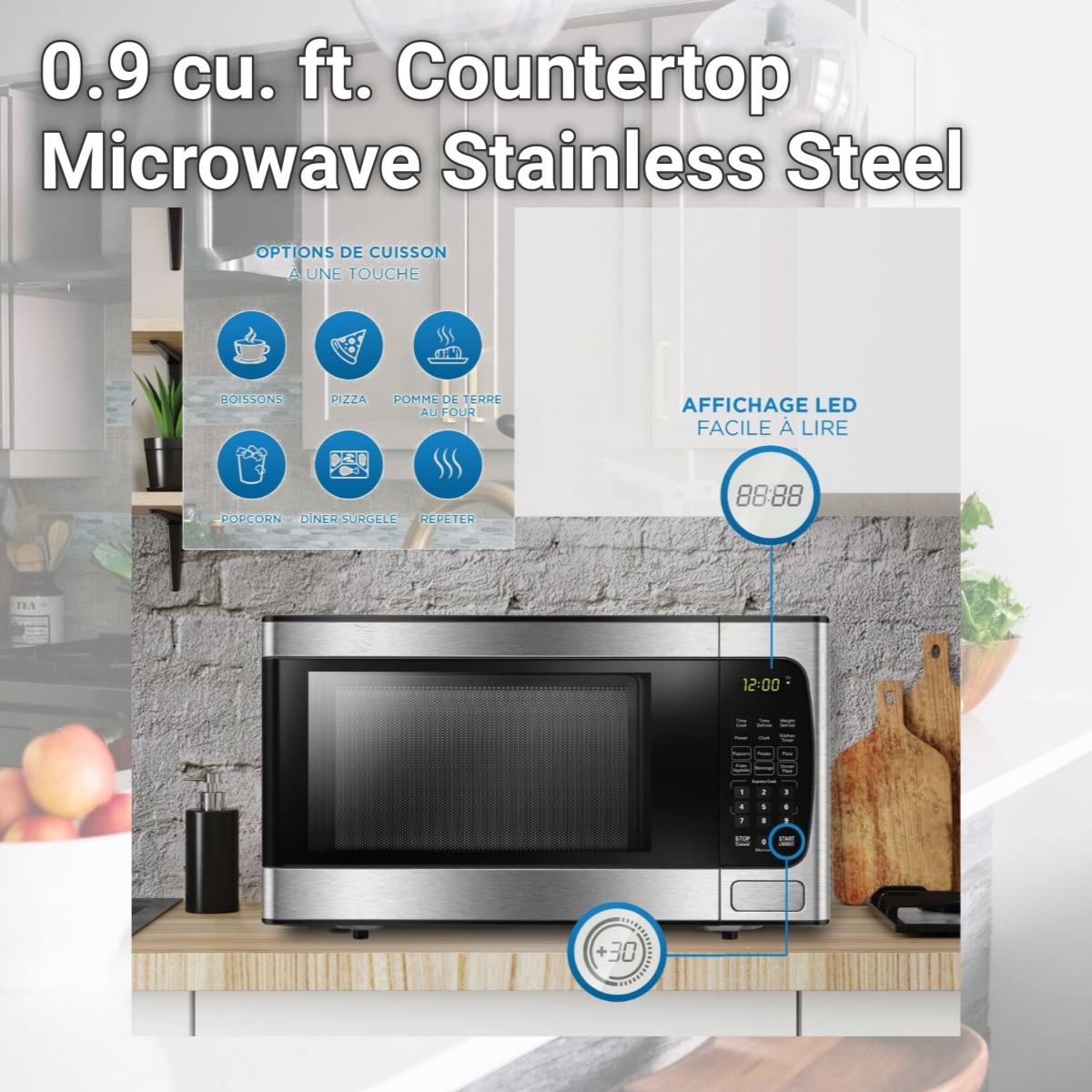 Picture of Danby DBMW0924BBS 0.9 cu. ft. Countertop Microwave, Stainless Steel