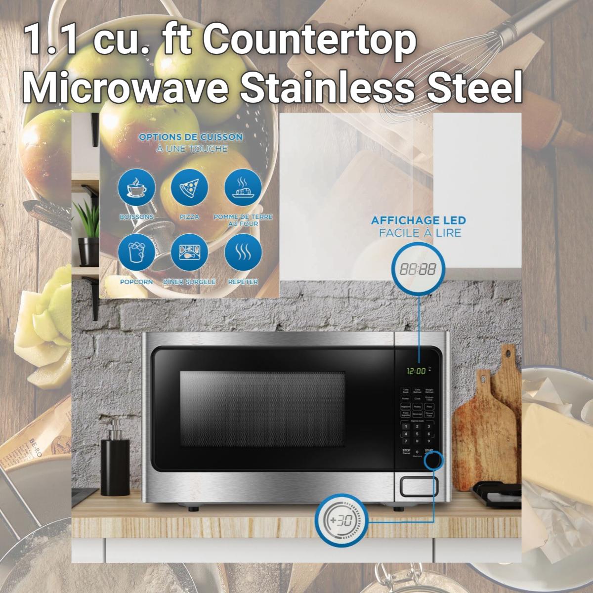 Picture of Danby DDMW1125BBS 1.1 cu. ft Countertop Microwave Stainless Steel